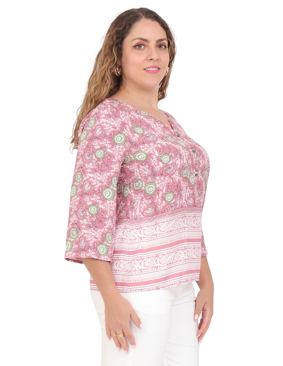 Blusa manga 3/4 para mujer 8