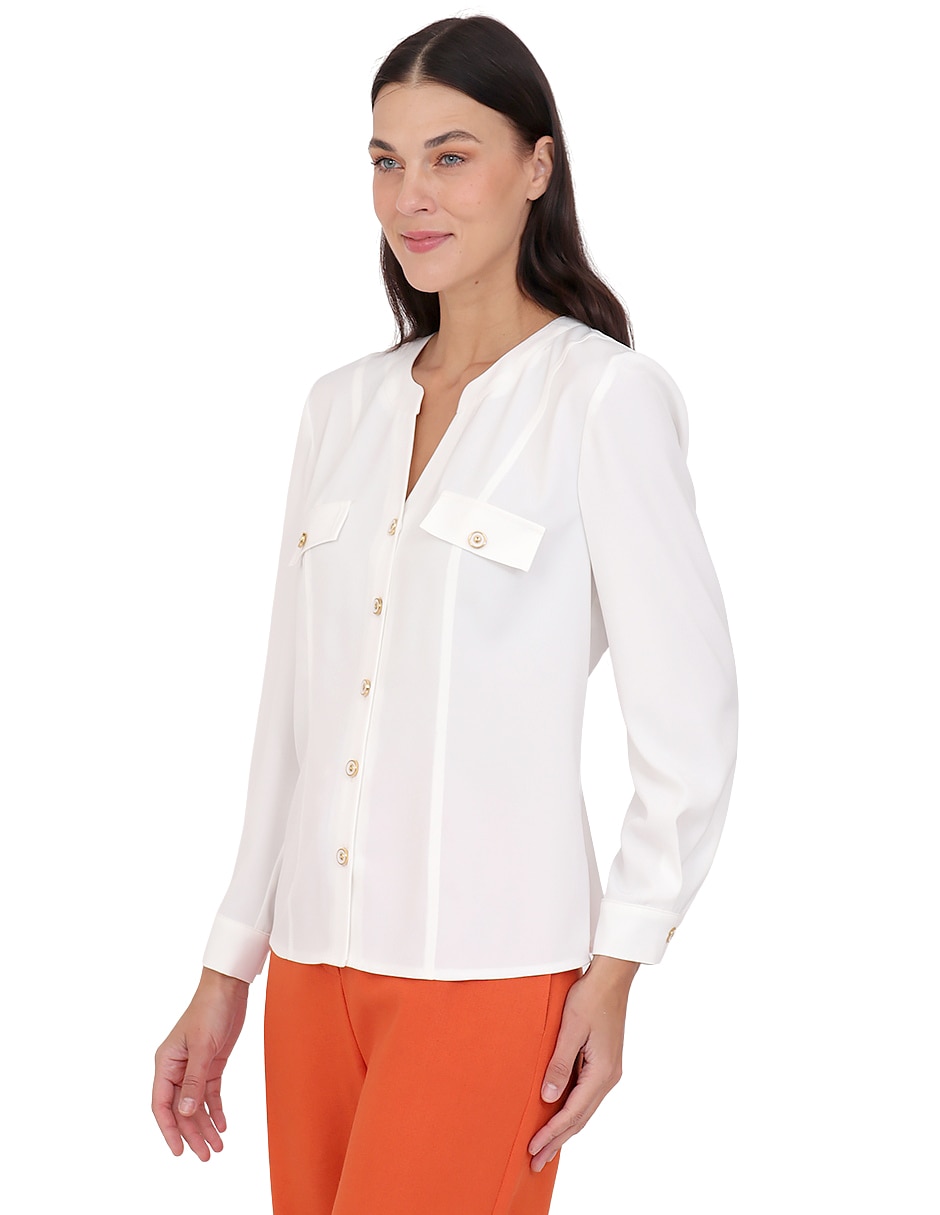 Blusa manga larga para mujer 7