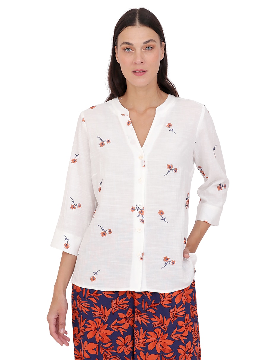 Blusa manga 3/4 para mujer