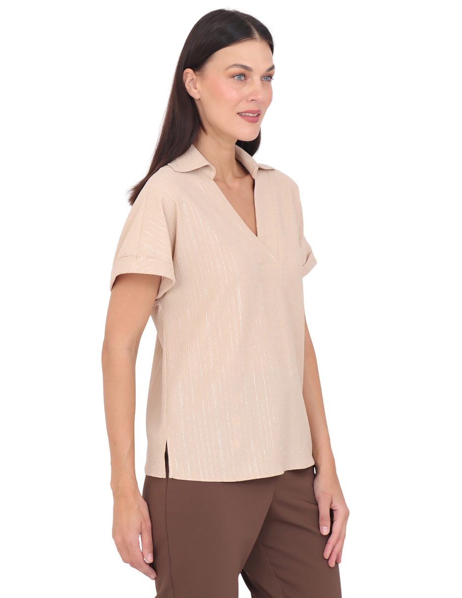 Blusa manga corta para mujer 8