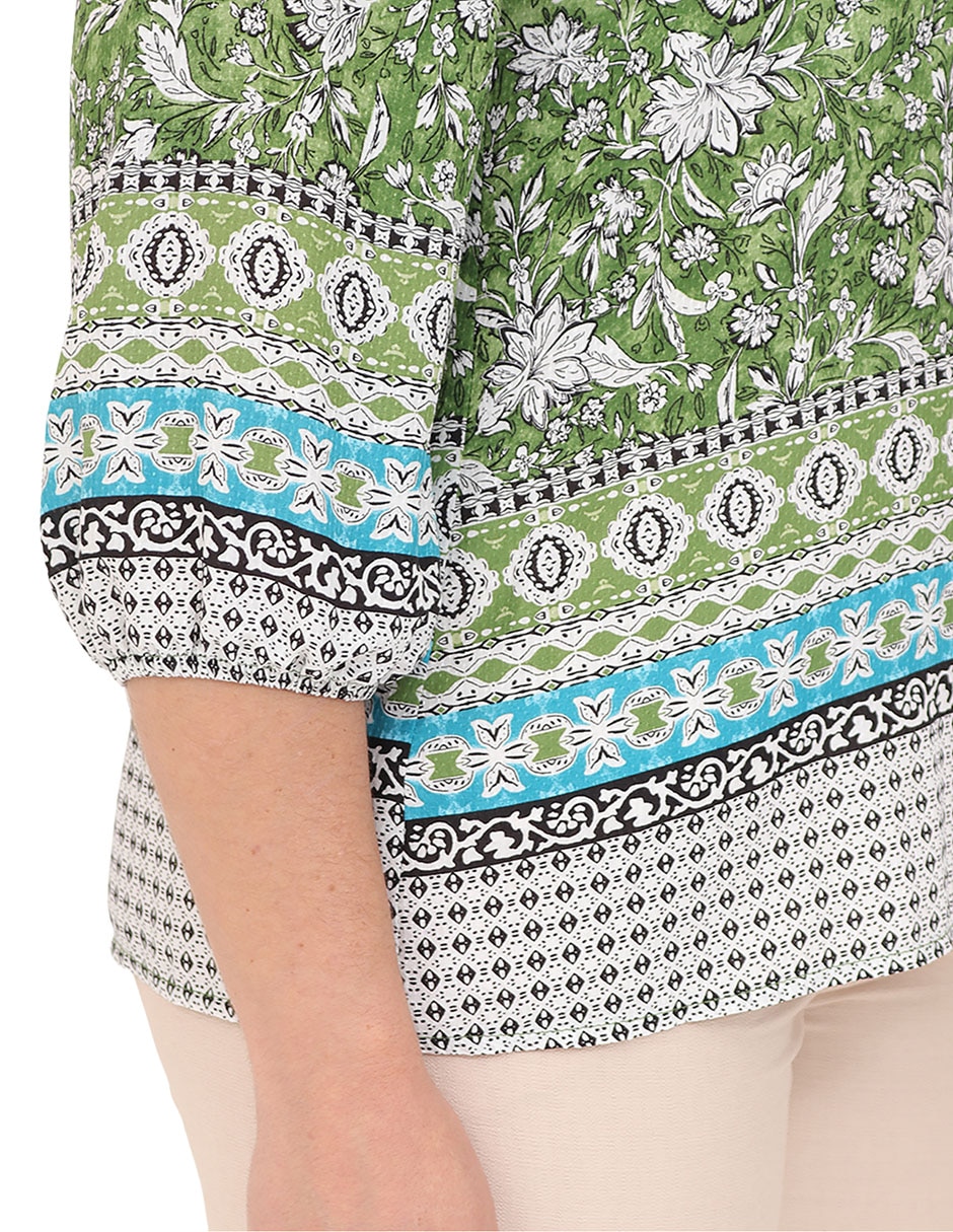 Blusa Duplan Petite manga 3/4 para mujer