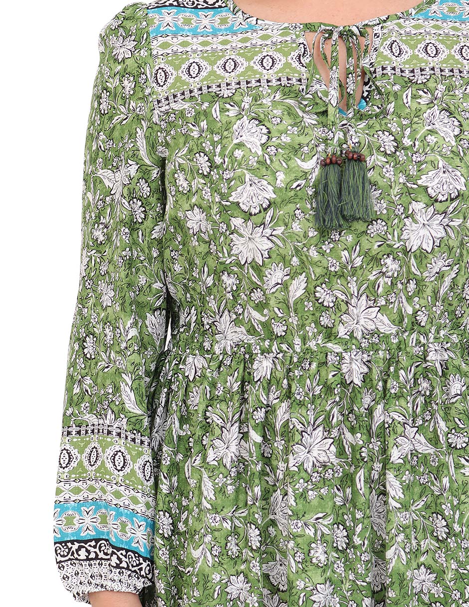 Vestido midi casual duplan petite para mujer