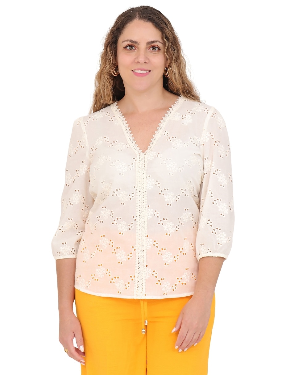 Blusa manga 3/4 para mujer