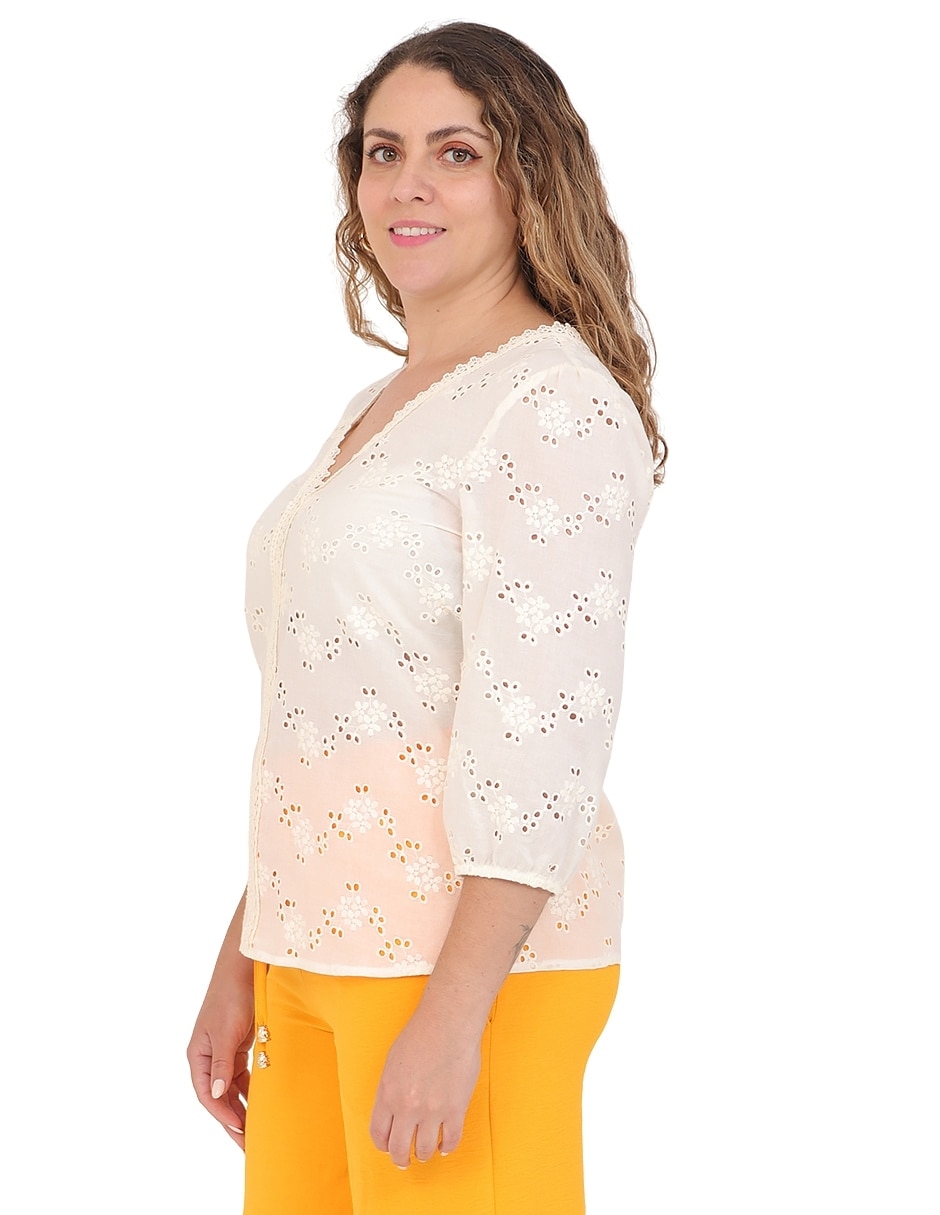 Blusa manga 3/4 para mujer 4