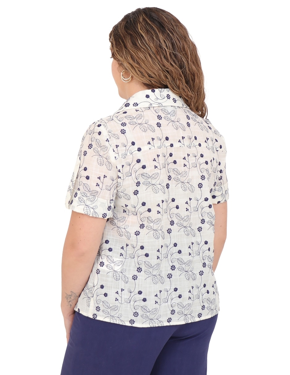 Blusa manga corta para mujer 7