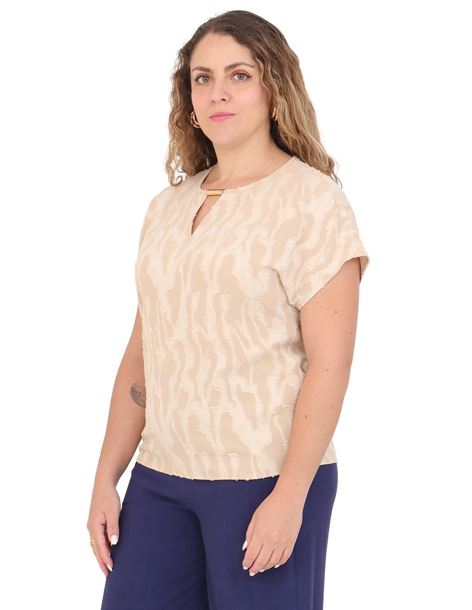Blusa manga corta para mujer 8
