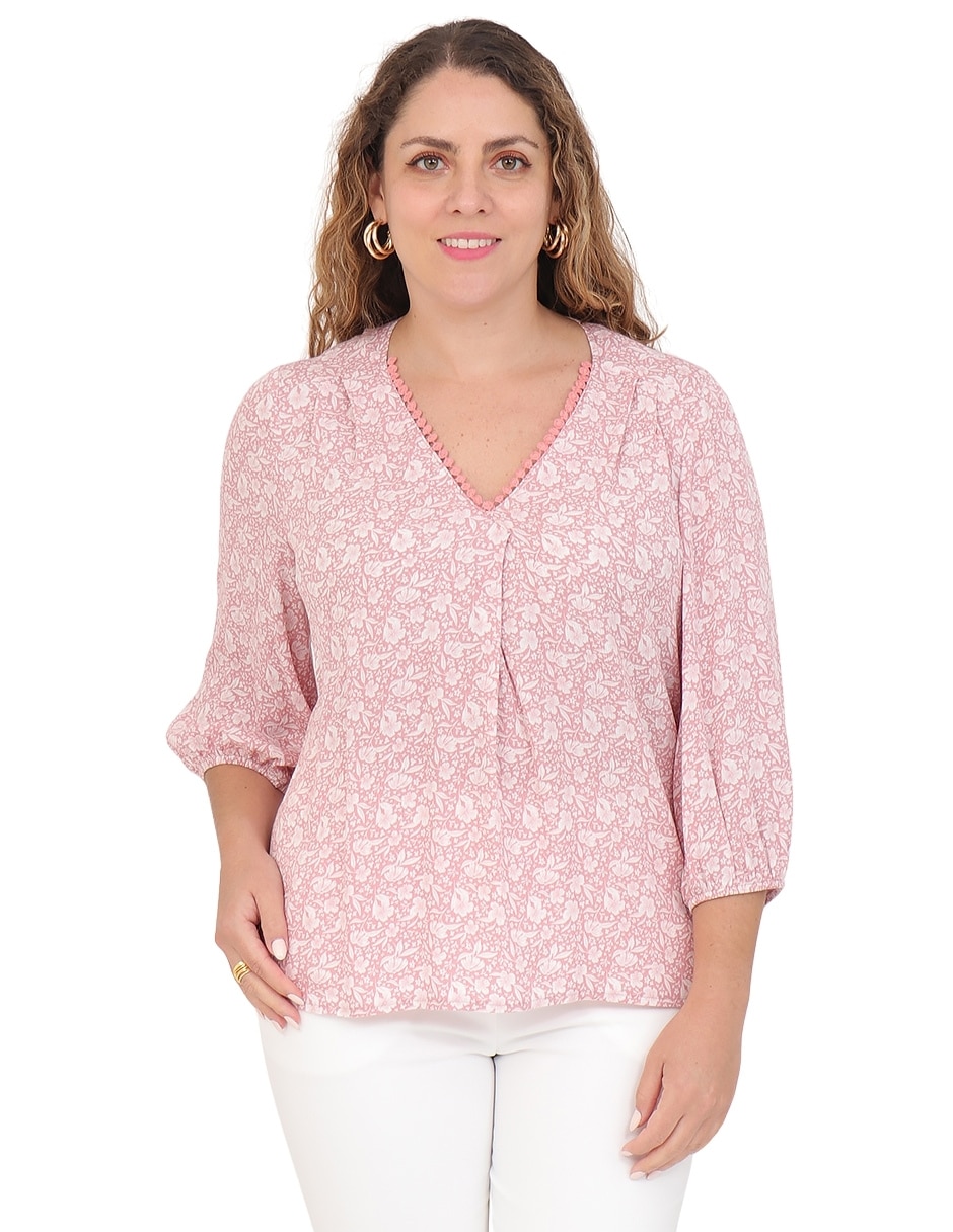 Blusa manga 3/4 para mujer