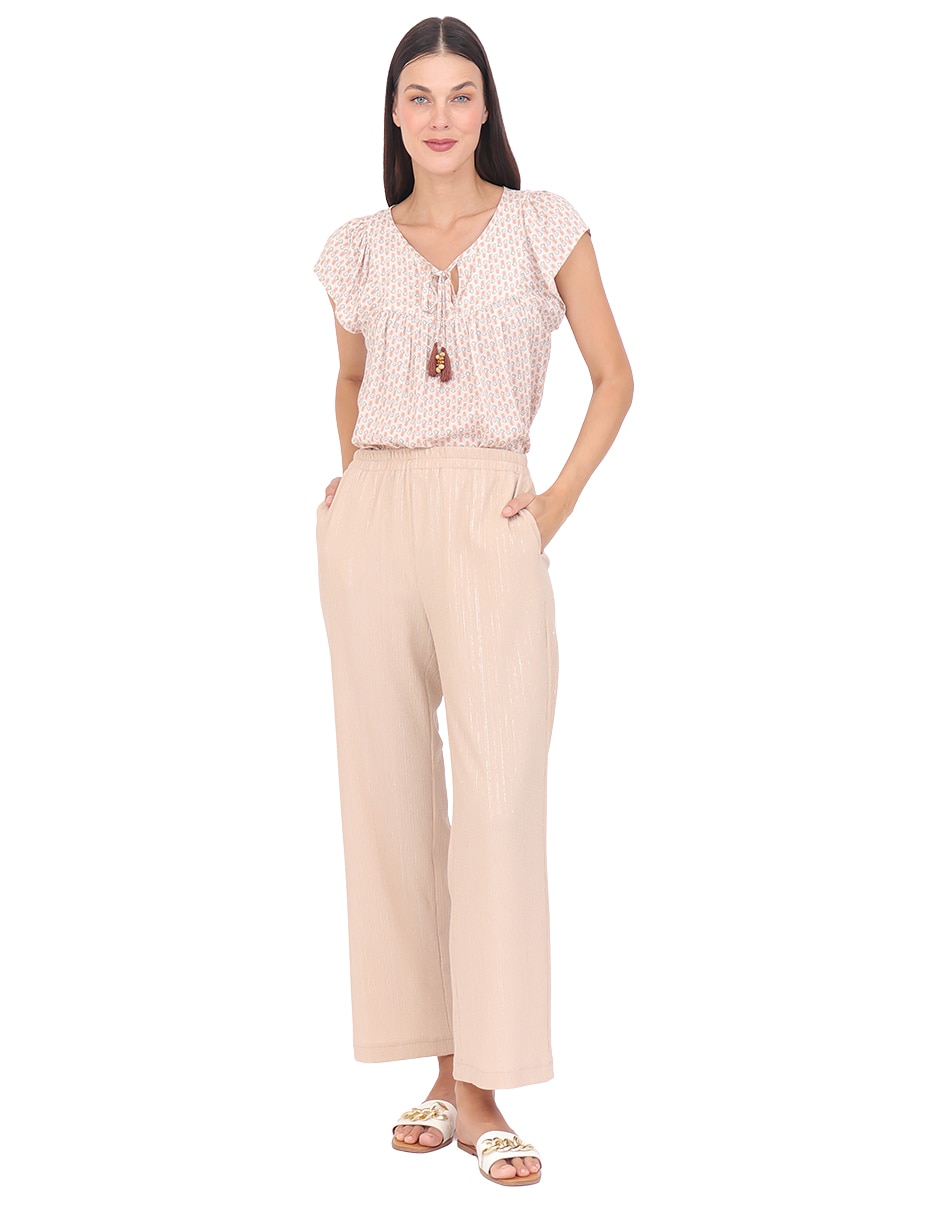 Pantalón duplan amplio para mujer
