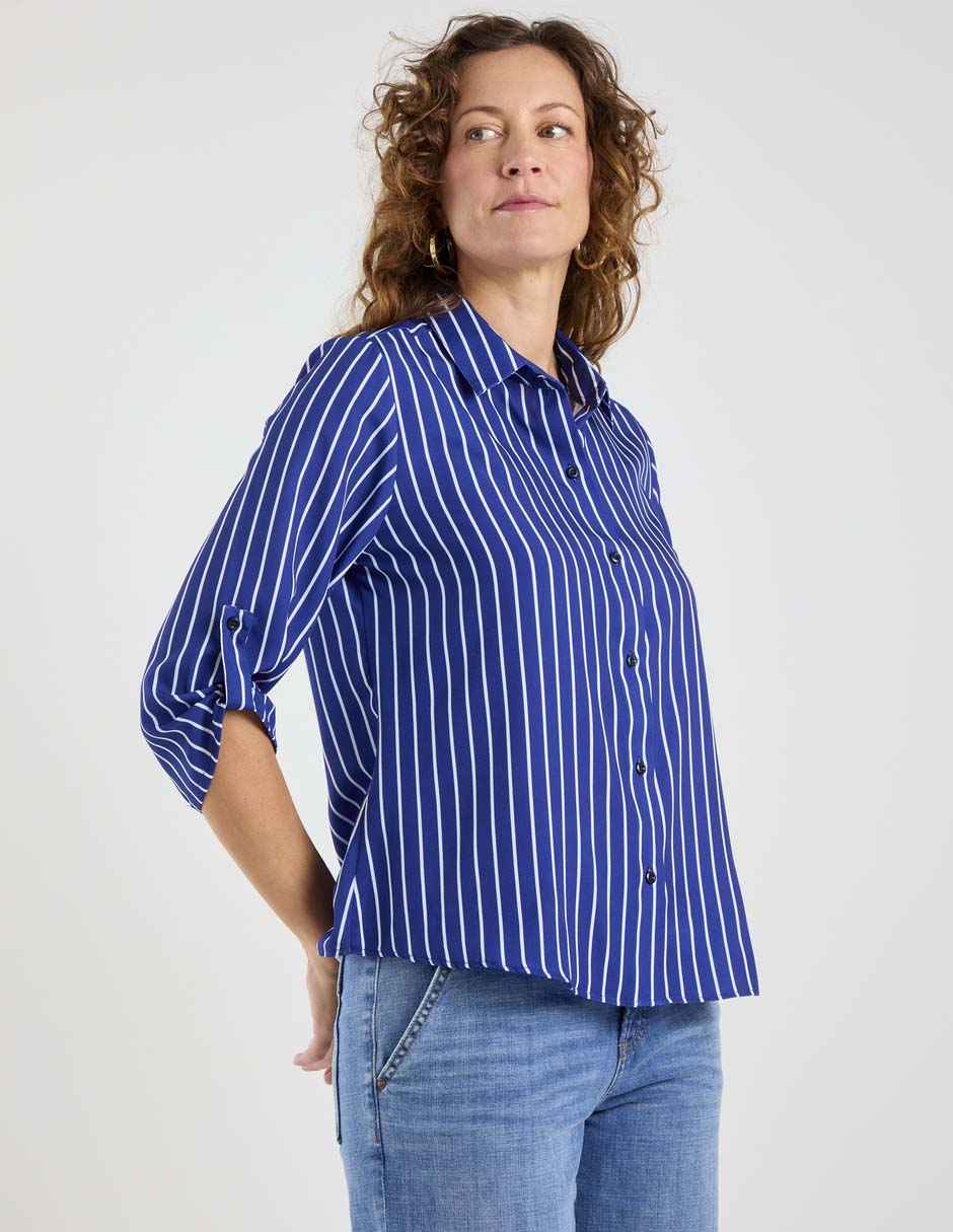 Blusa camisera manga 3/4 para mujer 8