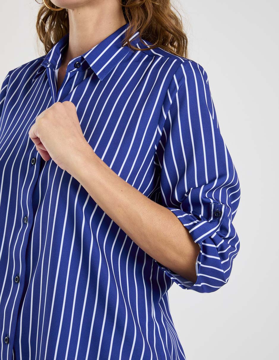 Blusa camisera manga 3/4 para mujer 11