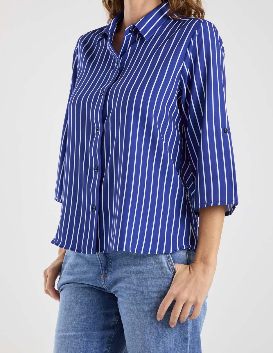 Blusa camisera manga 3/4 para mujer 13