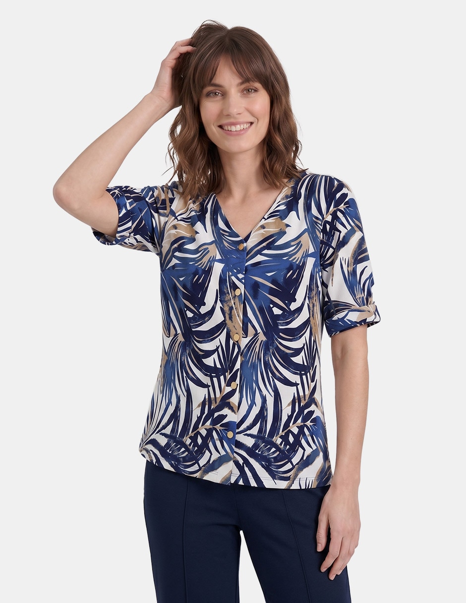 Blusa manga corta para mujer