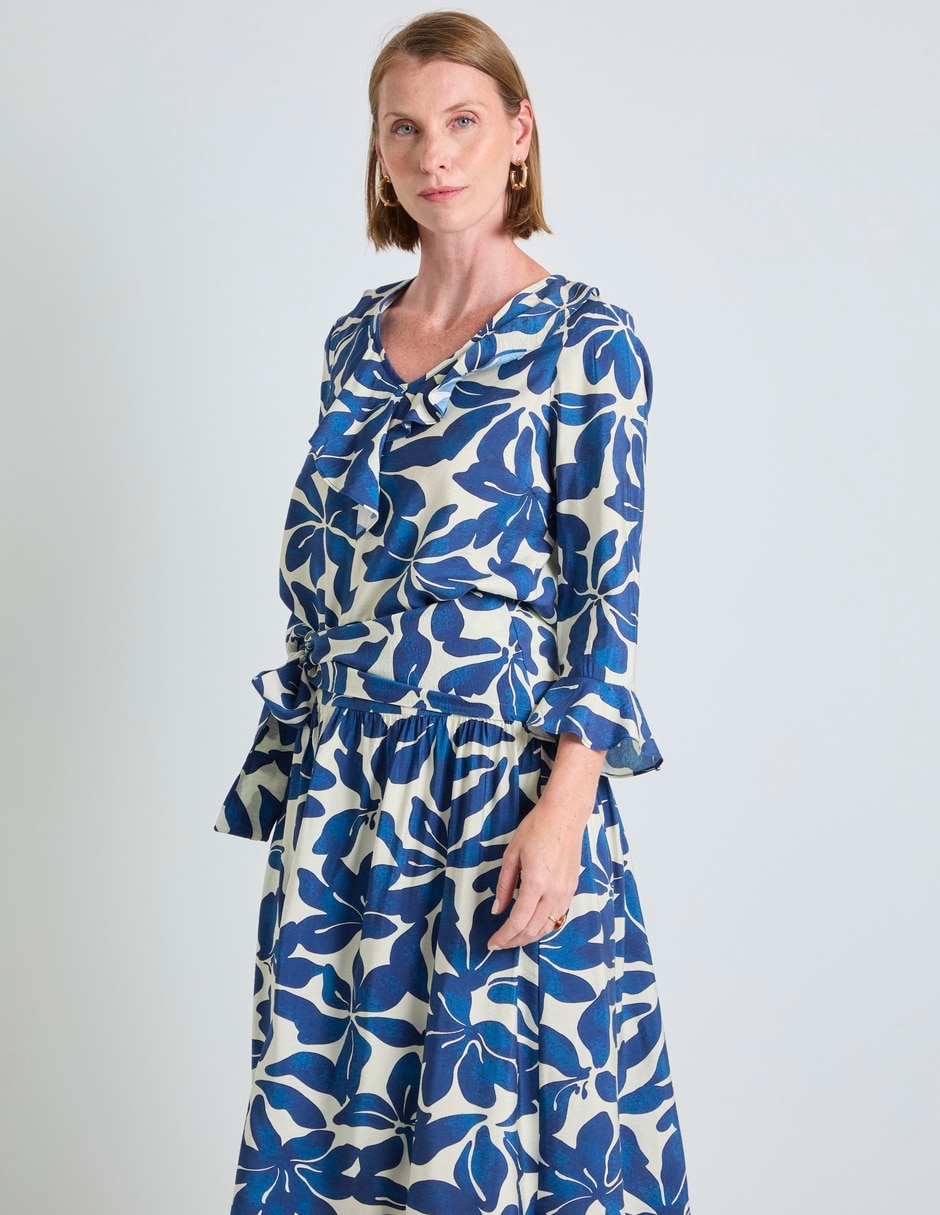 Blusa lorenza blau manga 3/4 para mujer 3