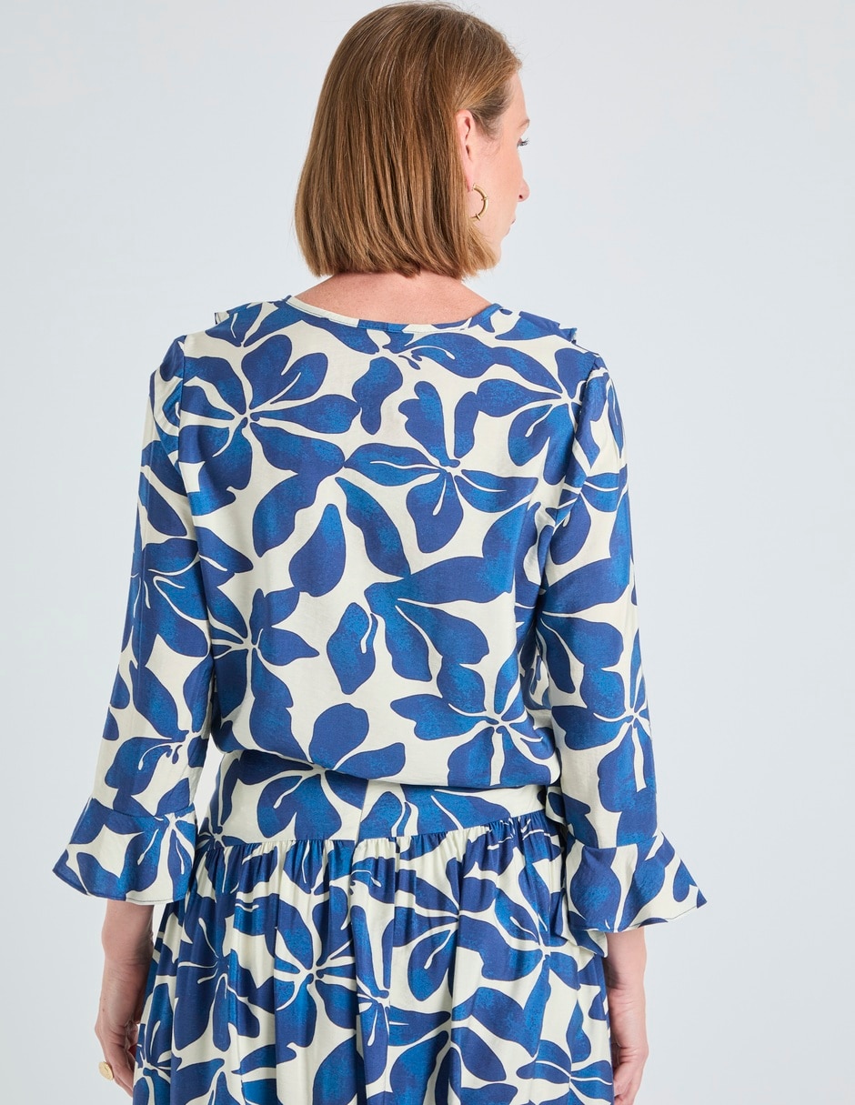 Blusa lorenza blau manga 3/4 para mujer 6
