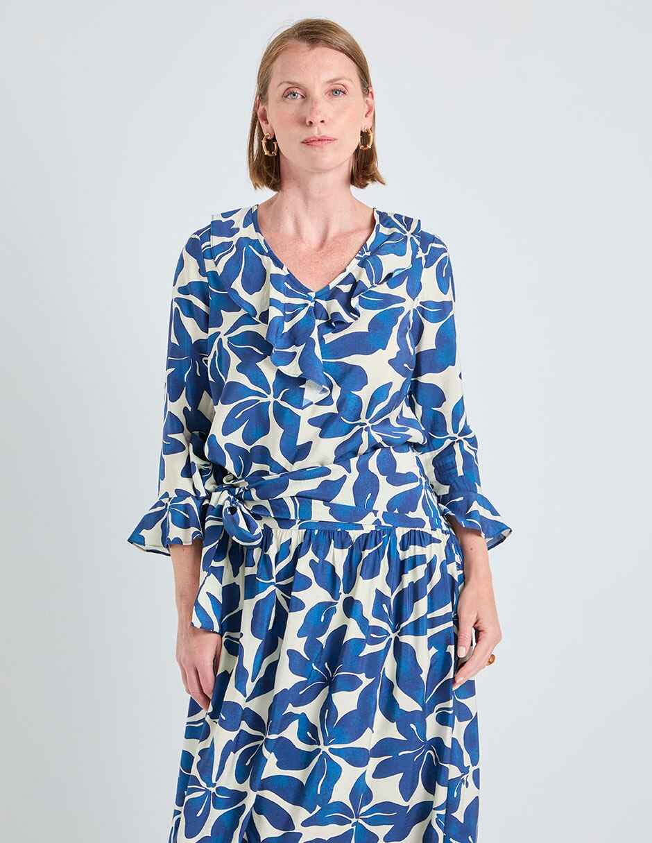 Blusa manga 3/4 para mujer