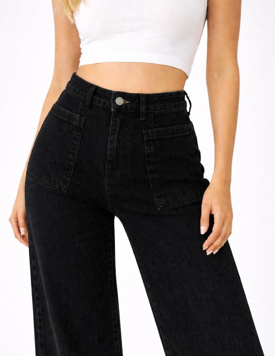 Jeans wide leg 25460-d para mujer 4
