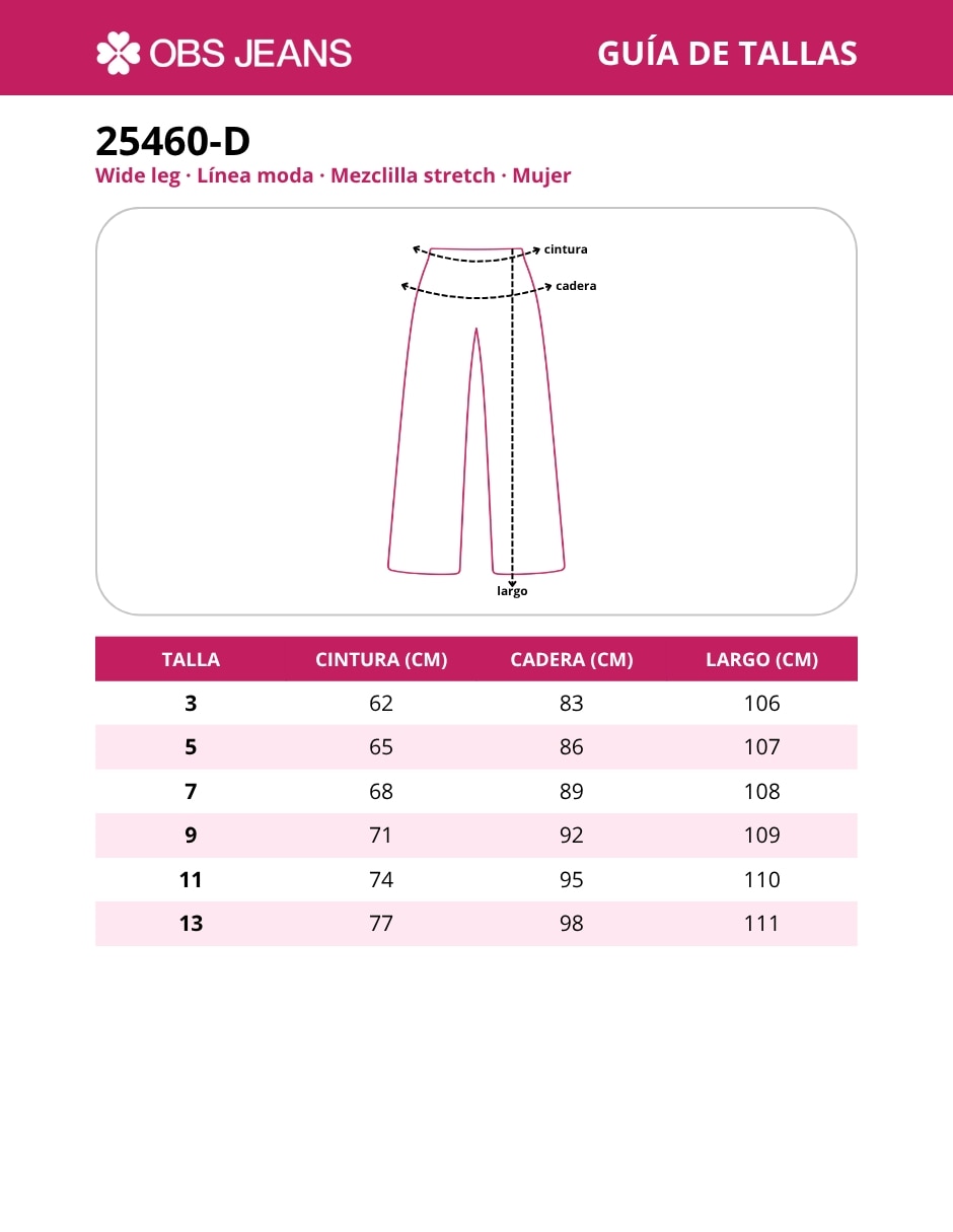 Jeans wide leg 25460-d para mujer 5