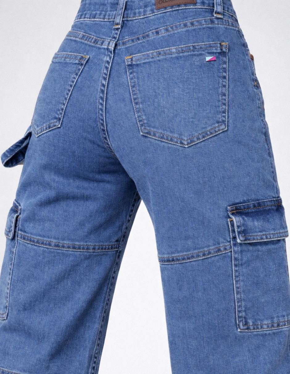 Jeans cargo wide legpara mujer 2