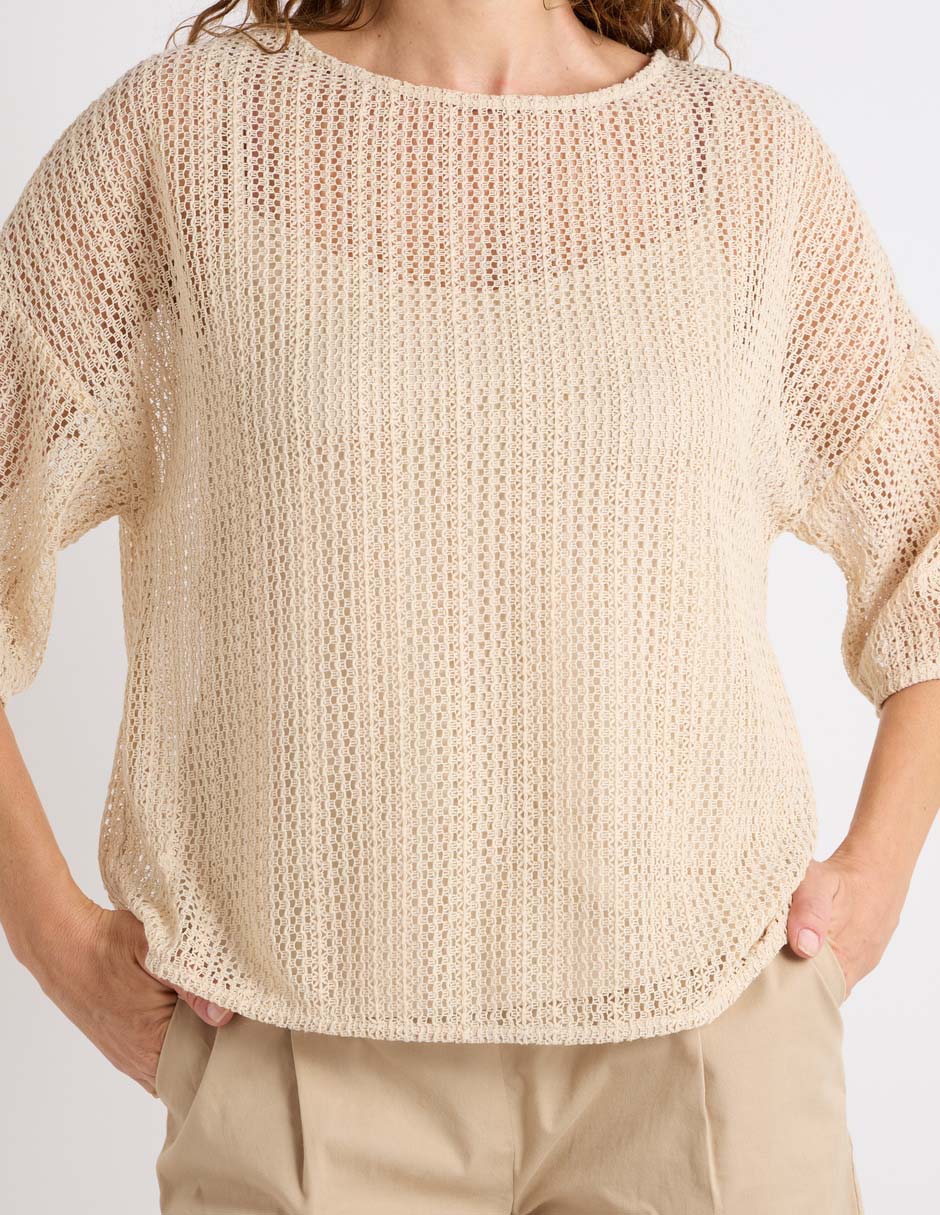 Blusa manga al codo para mujer 4