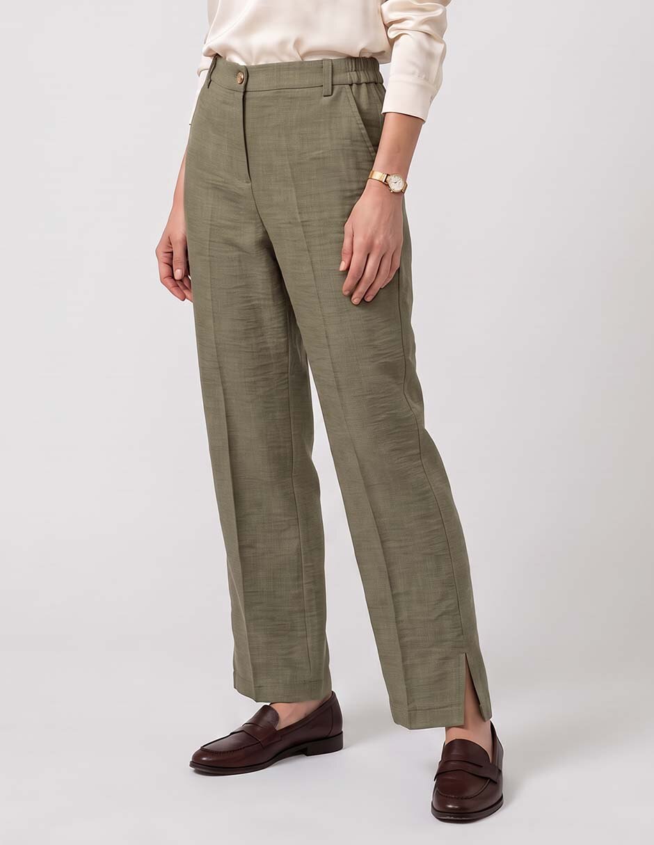 Pantalón de vestir recto Lorenza Blau para mujer