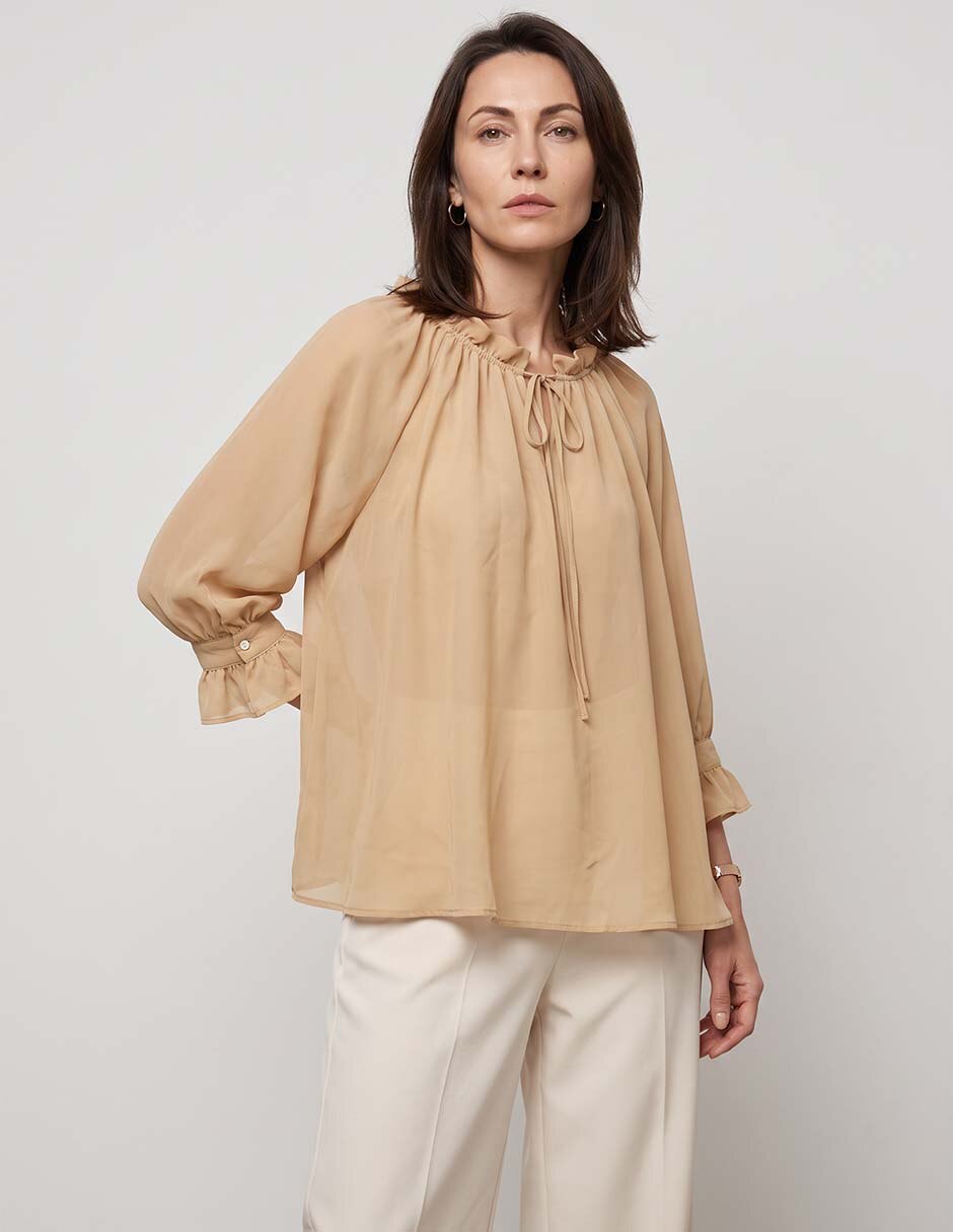 Blusa Lorenza Blau manga larga para mujer