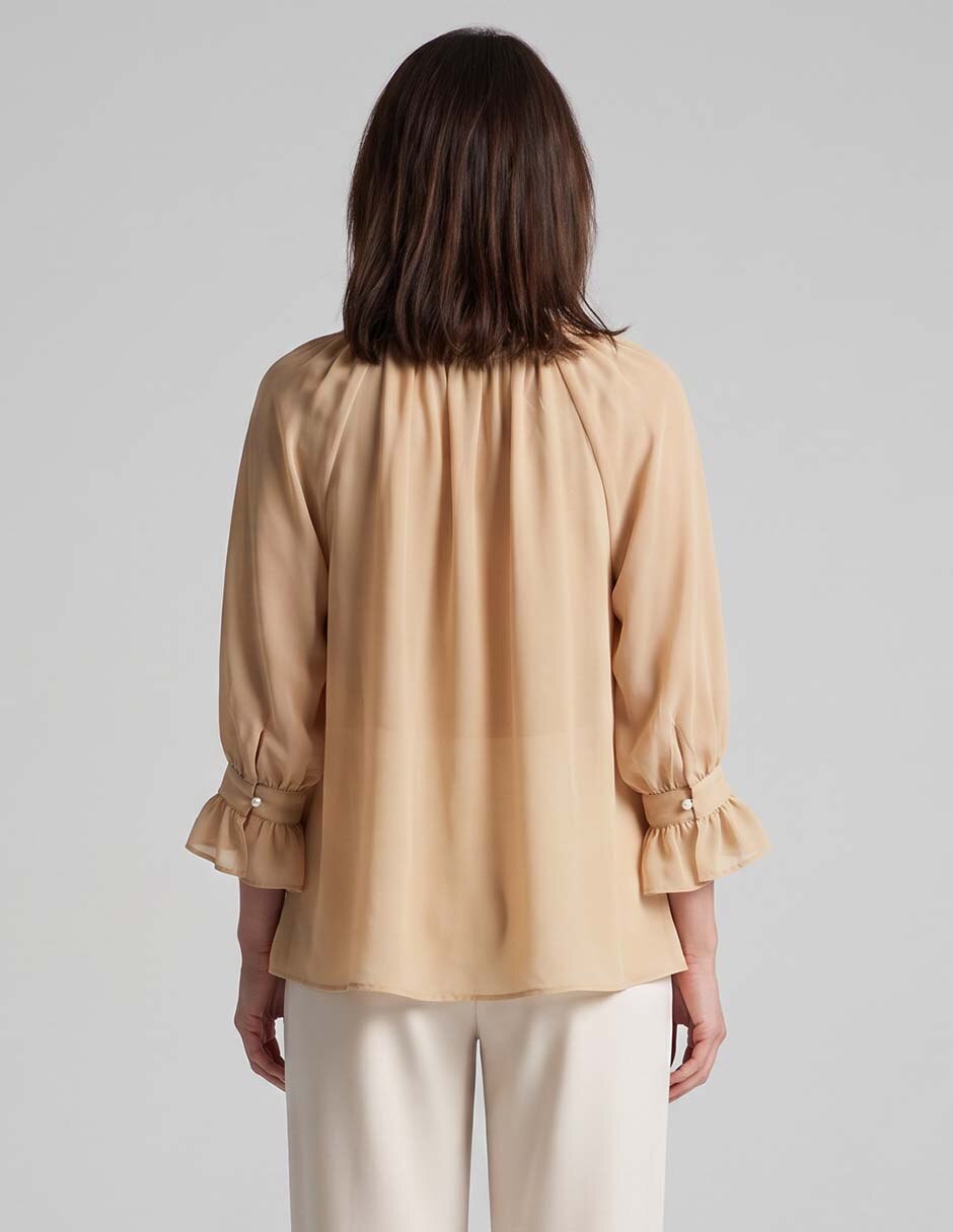 Blusa Lorenza Blau manga larga para mujer