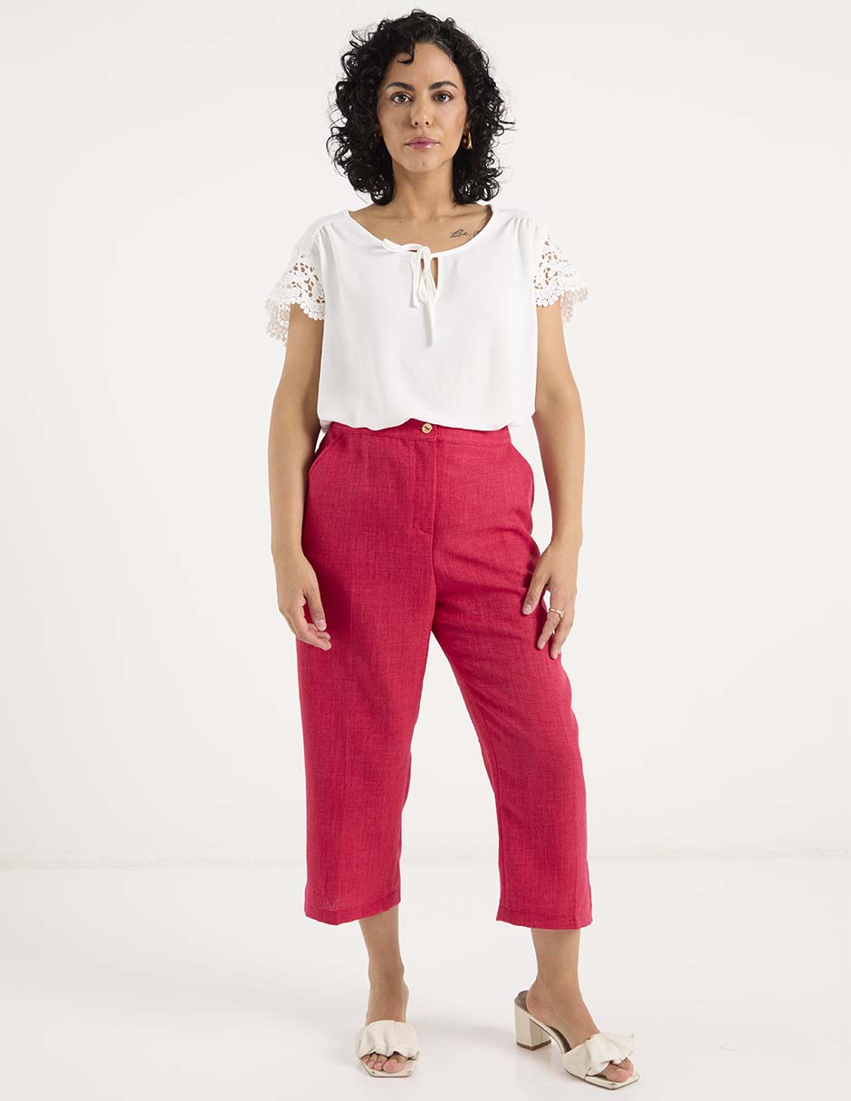Pantalón capri amplio para mujer 3