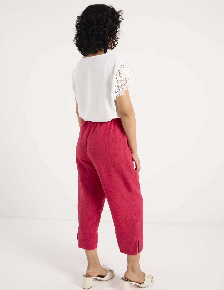 Pantalón capri amplio para mujer 6
