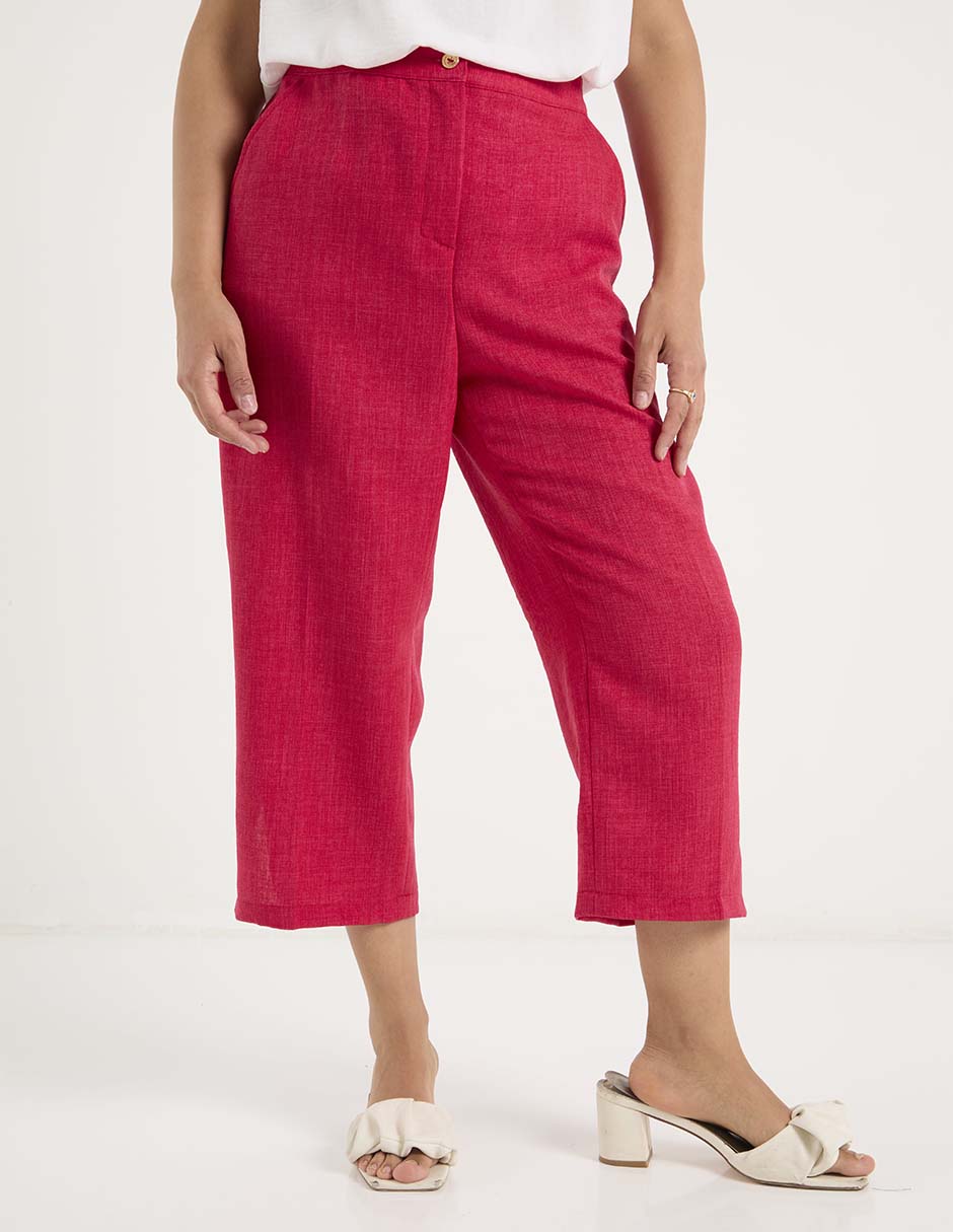 Pantalón capri amplio para mujer