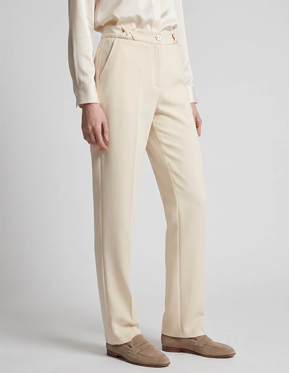 Pantalón Regular Recto Para Mujer