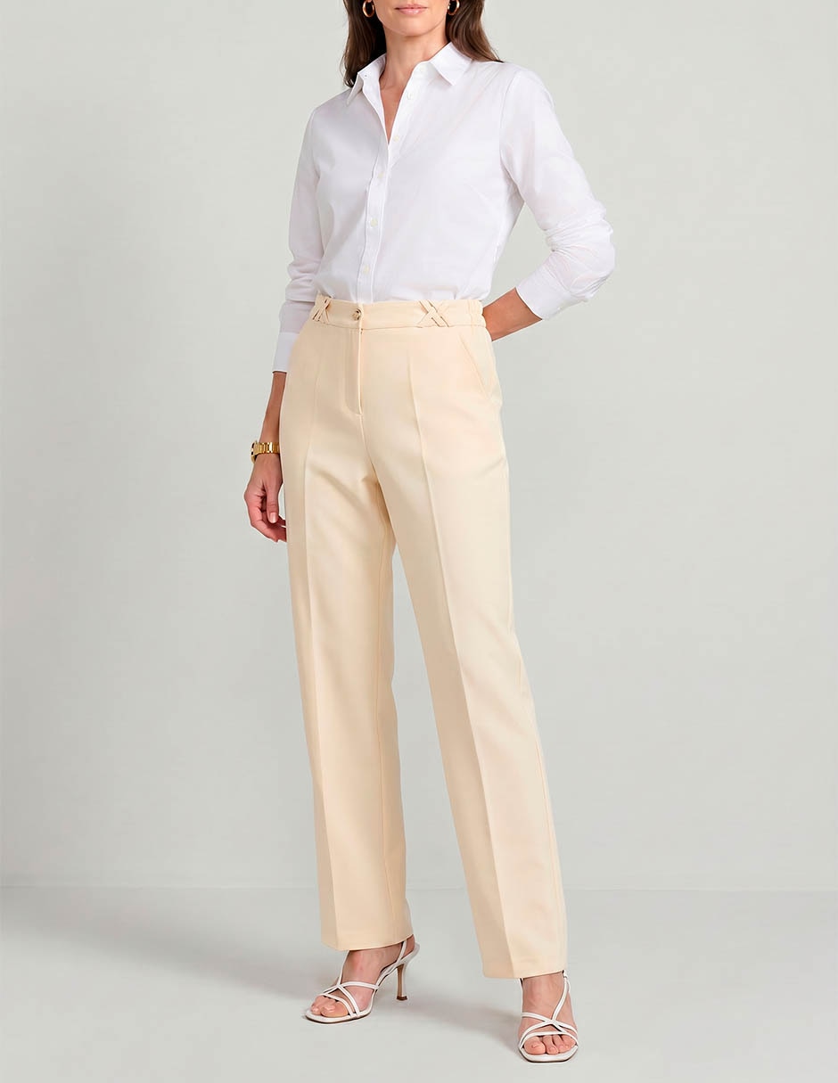 Pantalón Regular Recto Para Mujer Pantalón Regular Recto Para Mujer