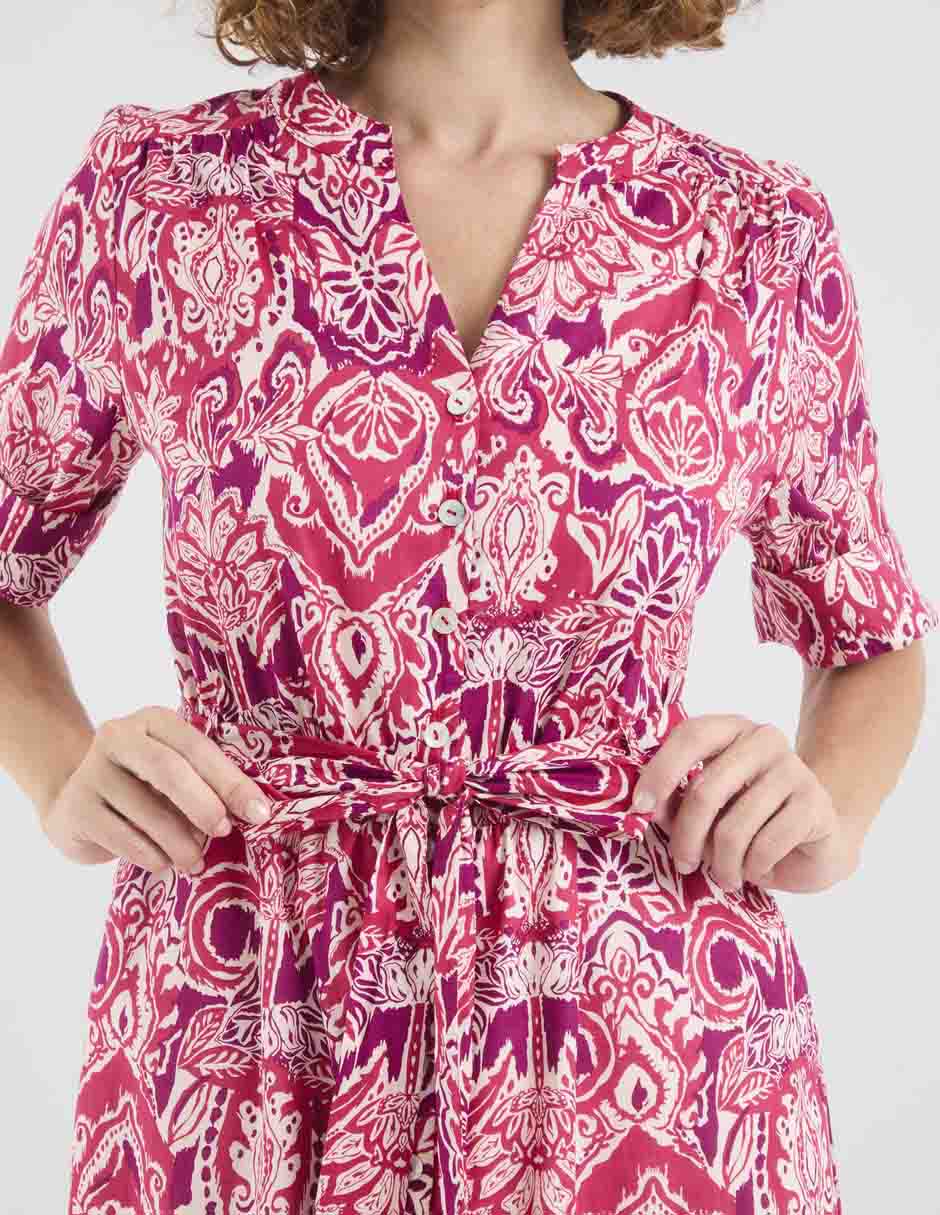 Vestido 3/4 casual lorenza blau merengue para mujer 5