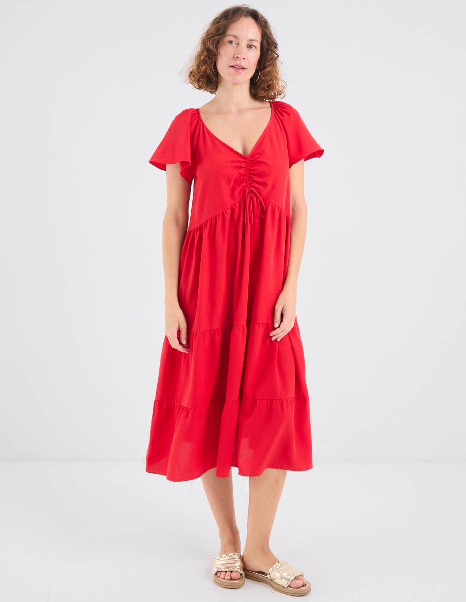 Vestido 3/4 casual lorenza blau merengue para mujer 4