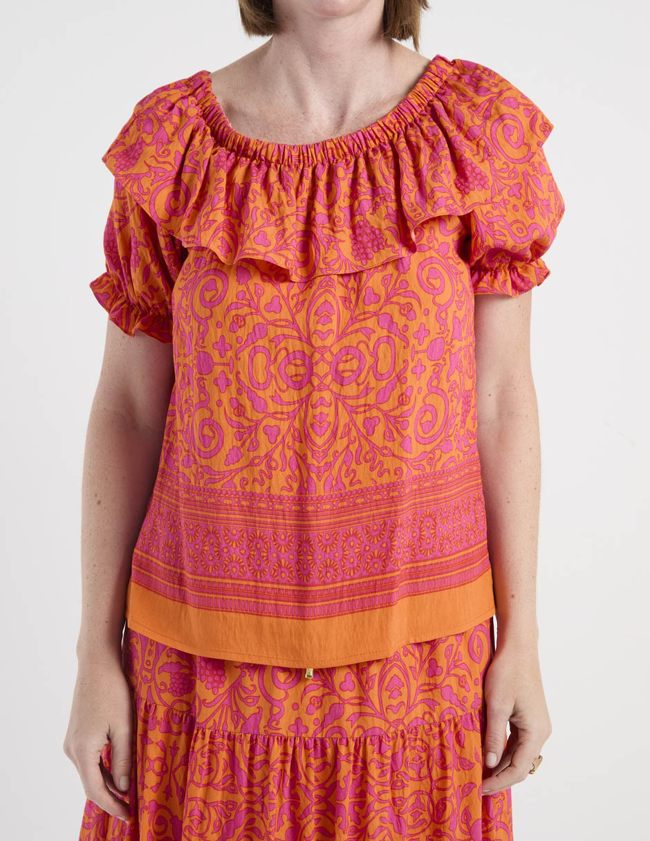 Blusa manga corta para mujer