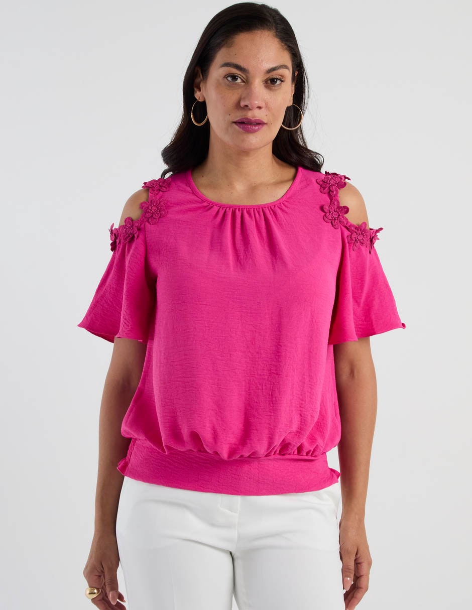 Blusa manga corta para mujer