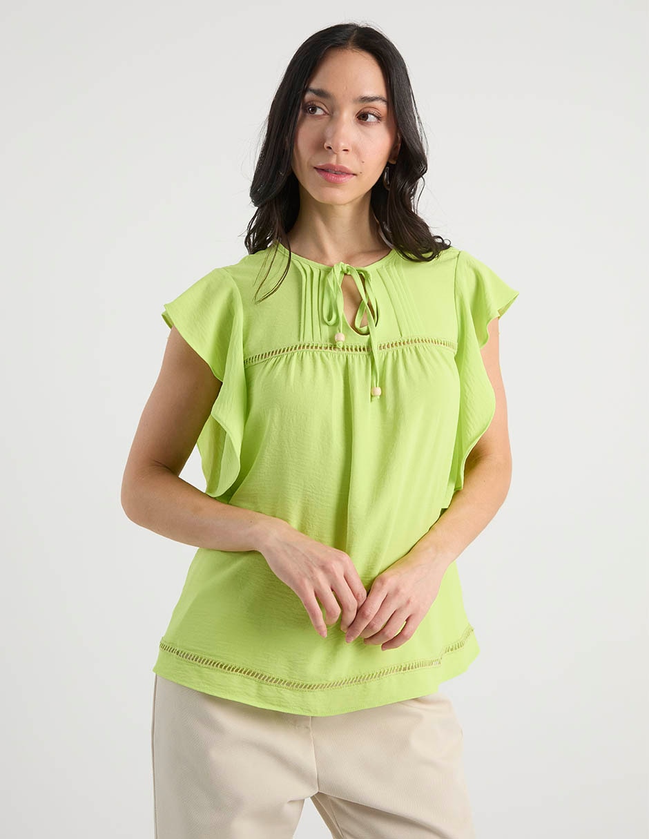 Blusa manga corta para mujer