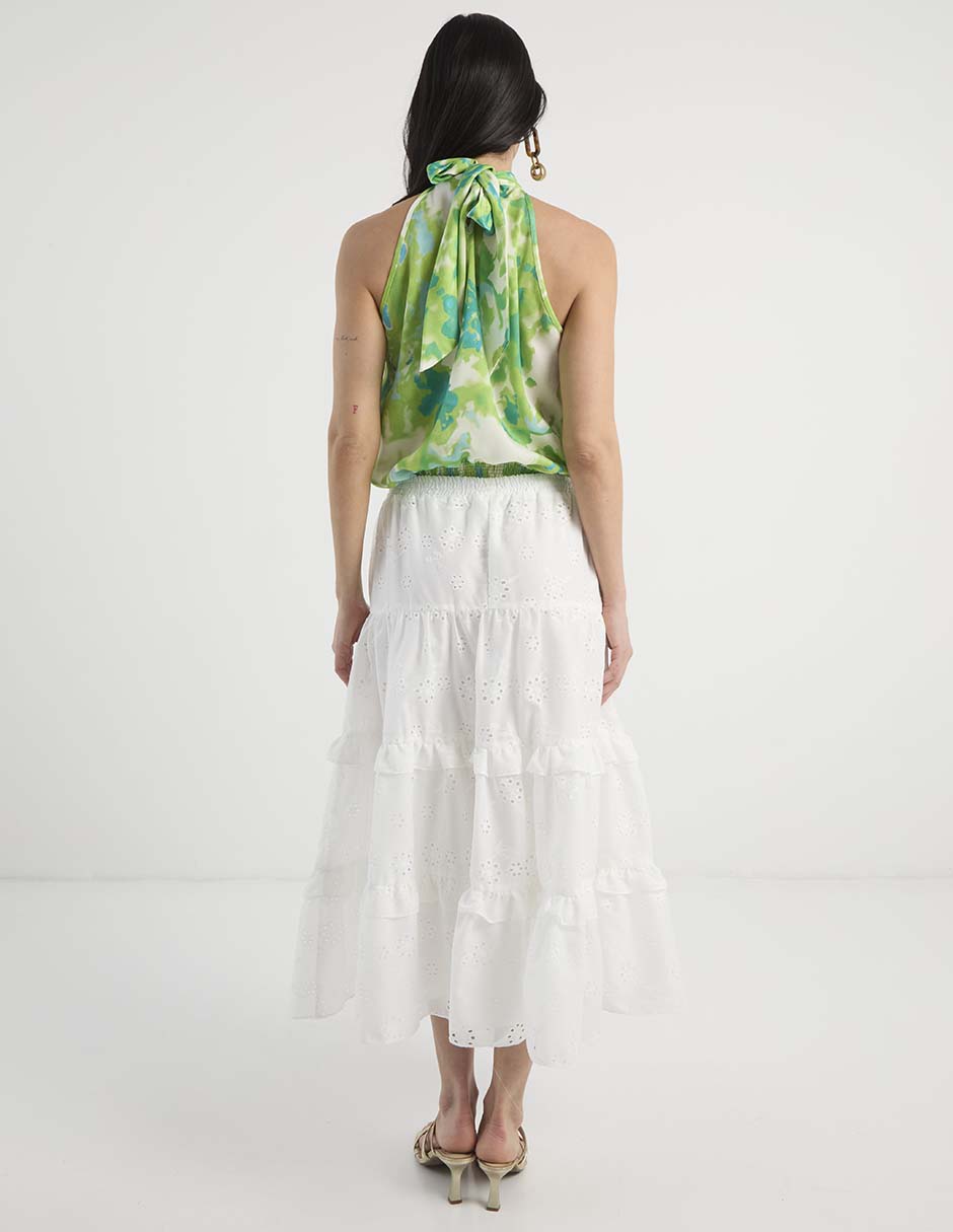 Falda crop a la cintura 6