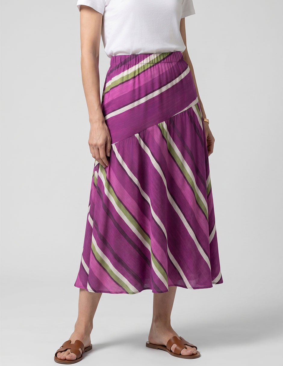 Falda crop cintura alta
