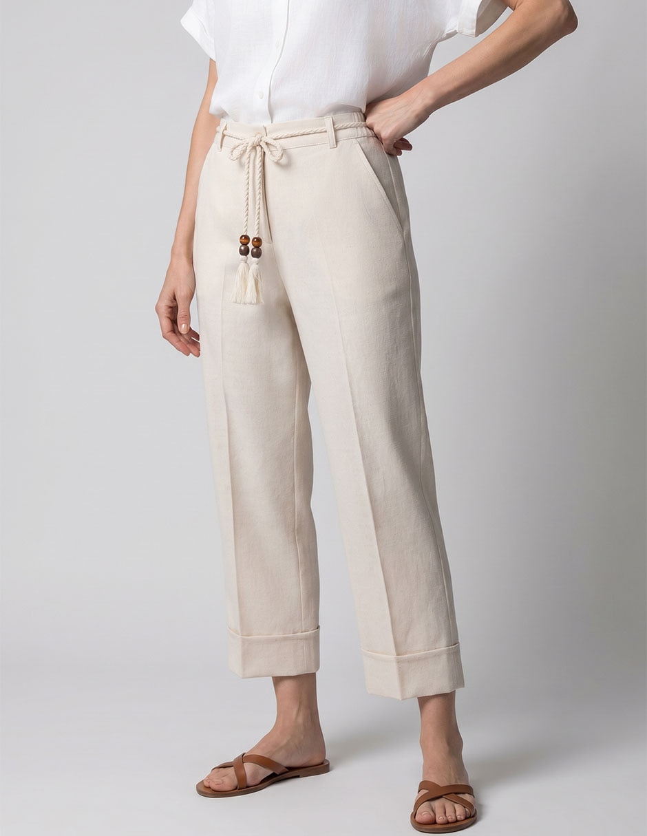 Pantalón capri Lorenza Blau slim para mujer