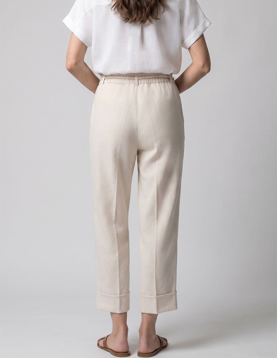 Pantalón capri Lorenza Blau slim para mujer