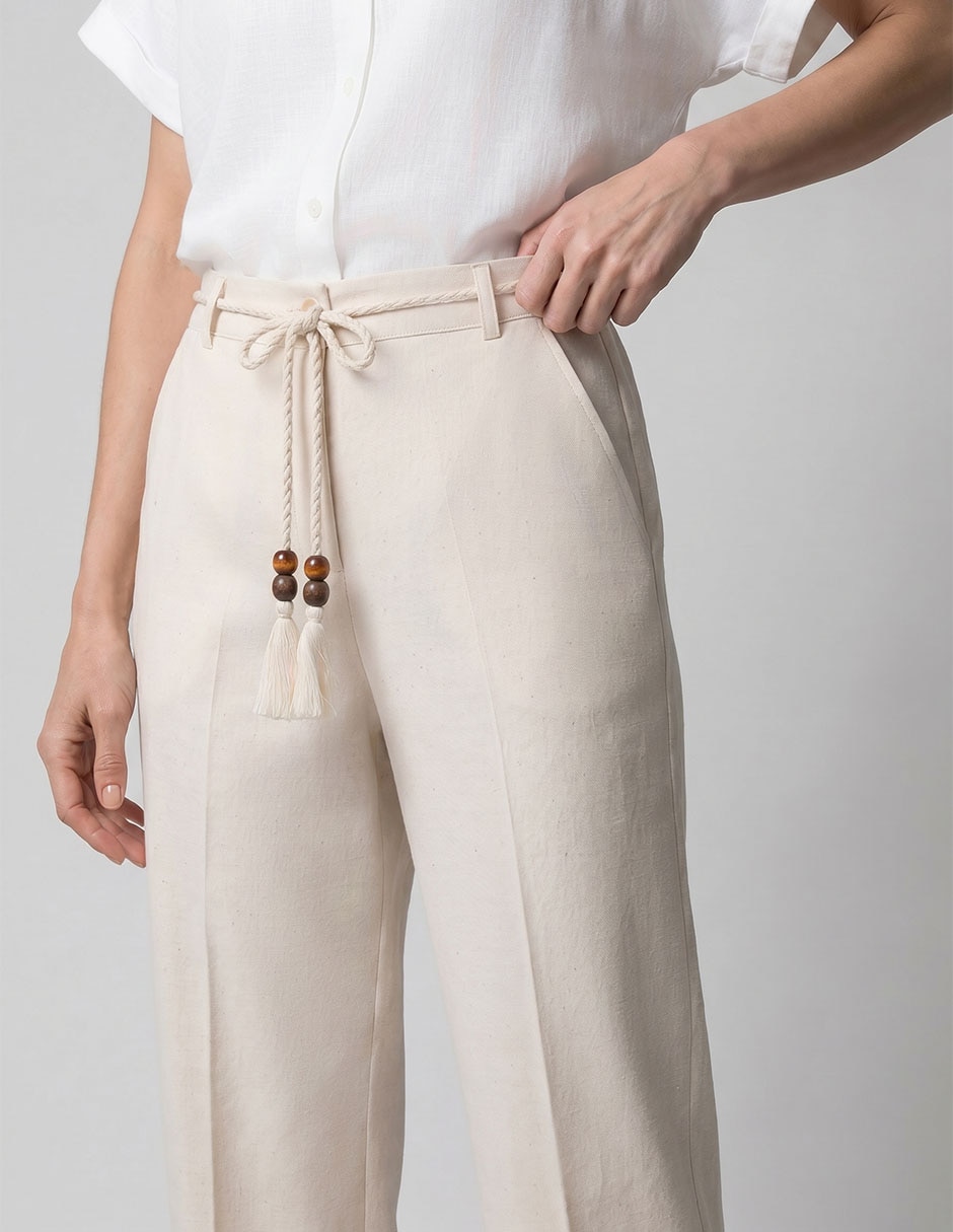 Pantalón capri Lorenza Blau slim para mujer