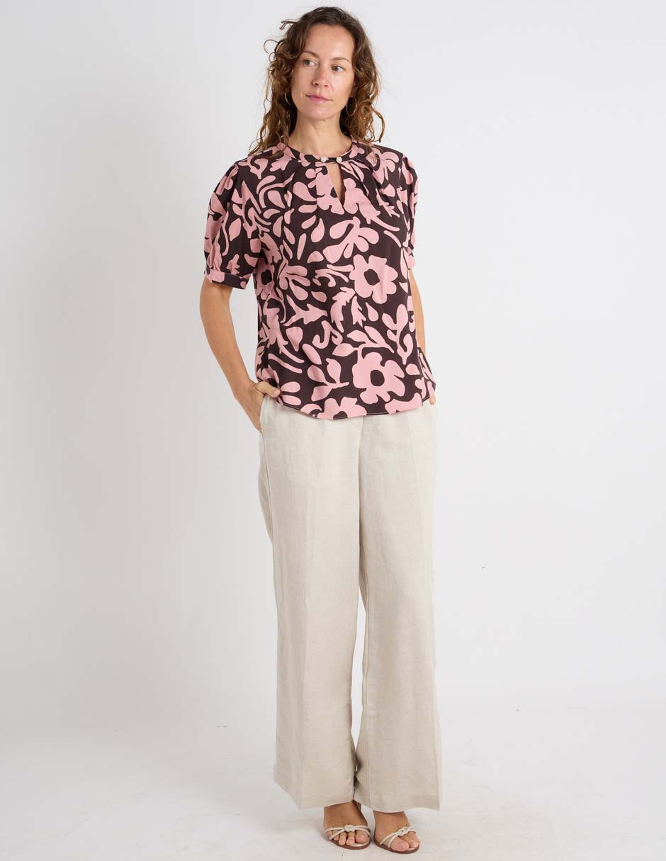Blusa túnica manga corta para mujer 3