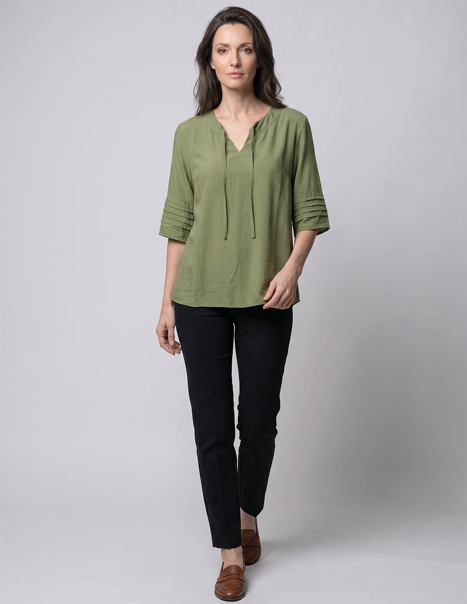 Blusa Tœnica Piezas Sueltas Manga Al Codo Para Mujer 3