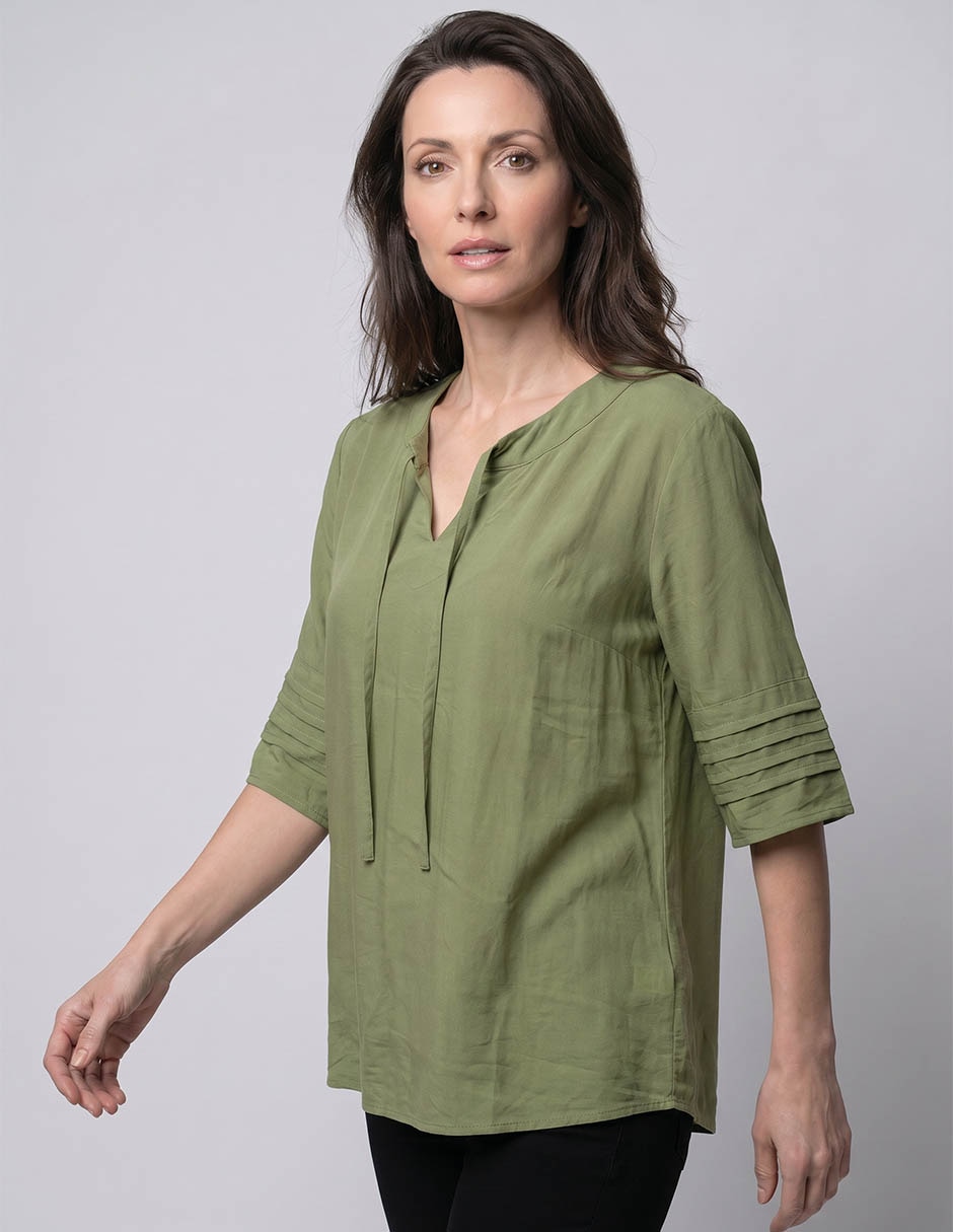 Blusa Tœnica Piezas Sueltas Manga Al Codo Para Mujer 4