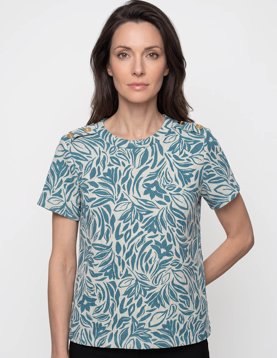 Blusa manga corta para mujer