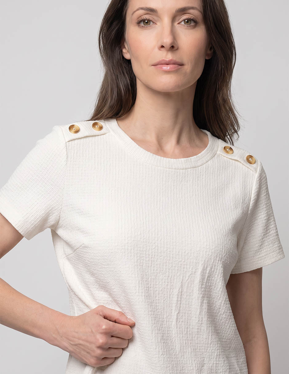 Blusa manga corta para mujer 3