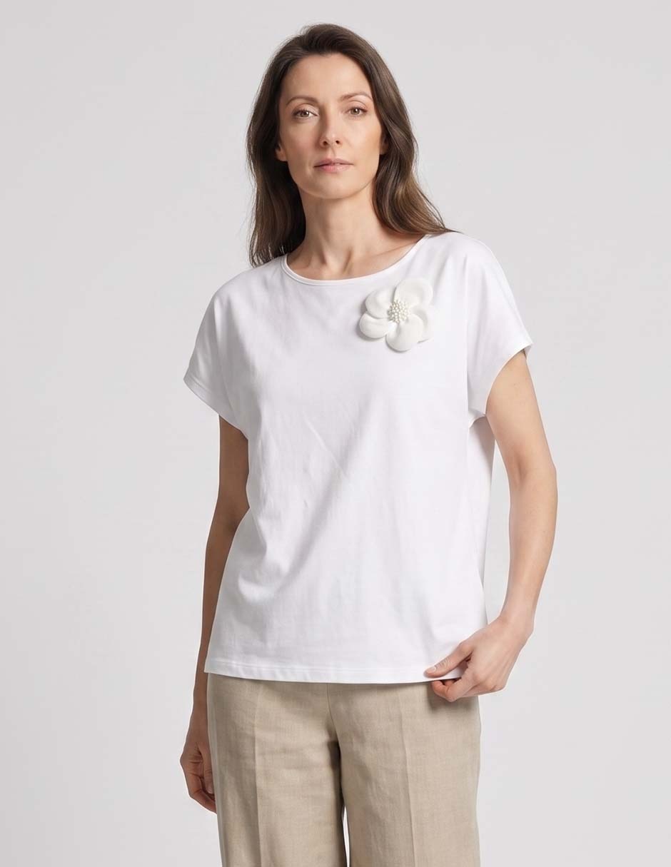 Blusa manga corta para mujer