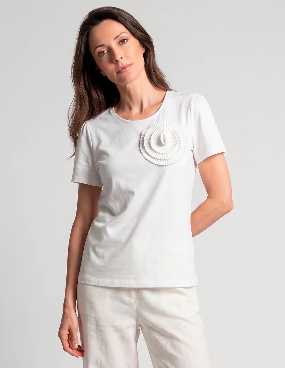 Blusa manga corta para mujer