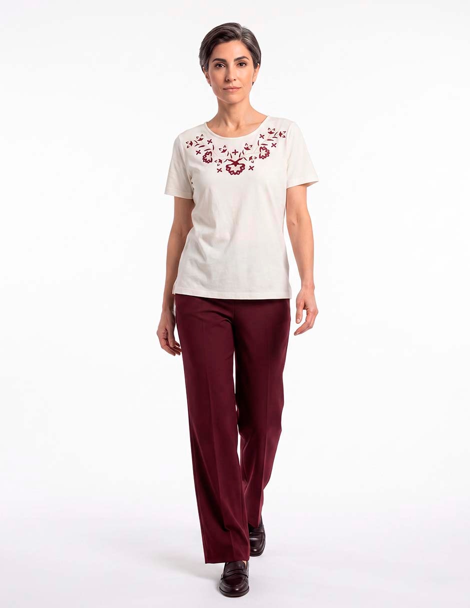Blusa manga corta para mujer
