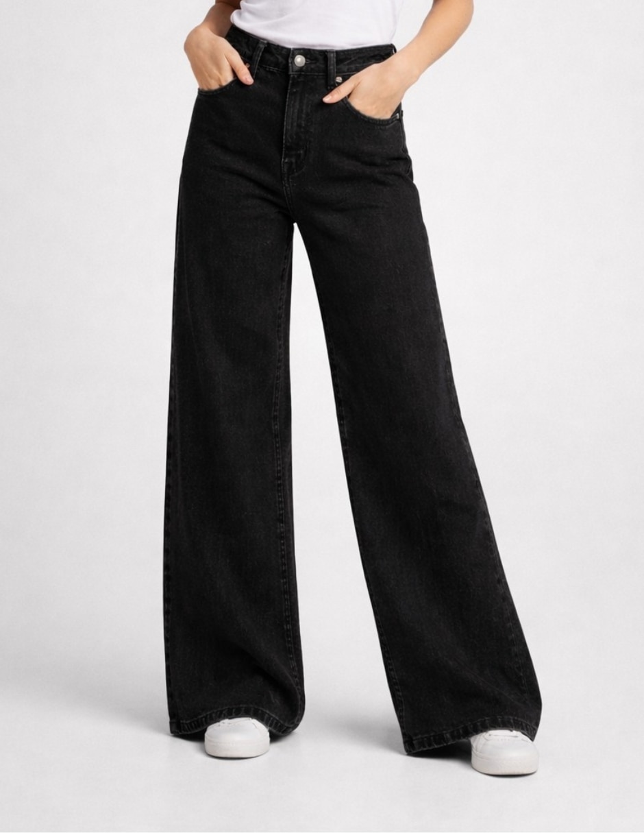 Jeans wide leg a la cintura alta para mujer Jeans wide leg a la cintura alta para mujer